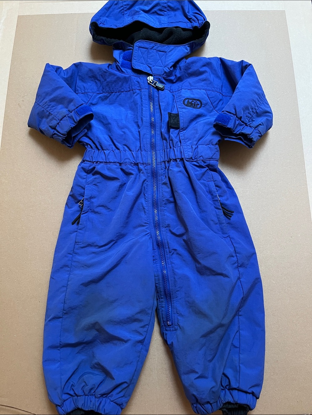 REI Toddler Blue One Piece Hooded Snowsuit 18M